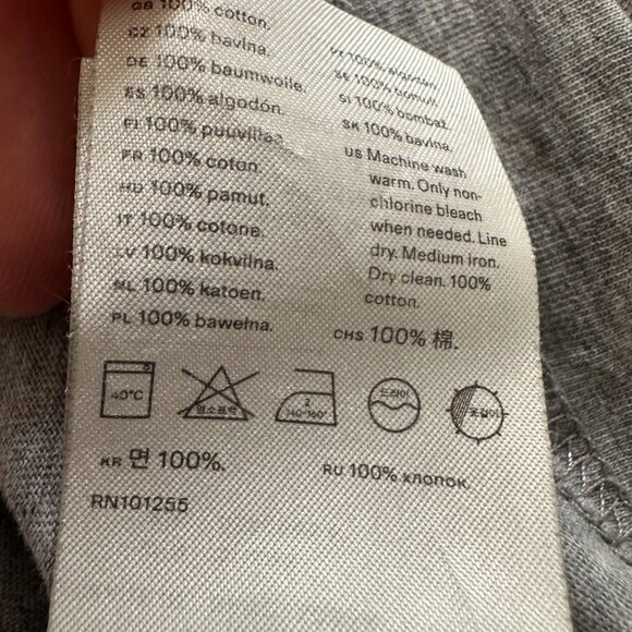 ARKET MEN’S GREY ORGANIC COTTON T-SHIRT – SIZE M - Picture 3 of 6